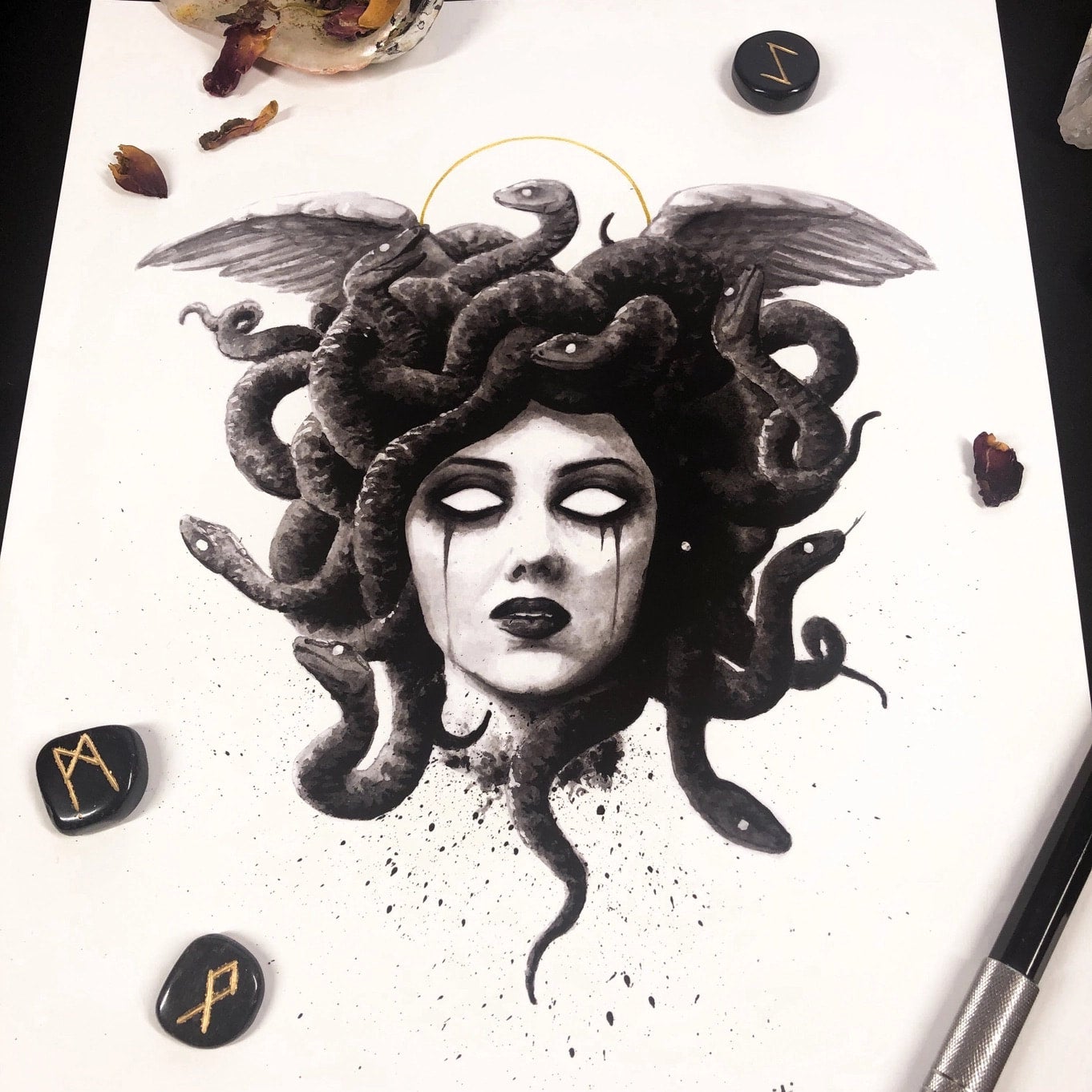 Medusa art print 8x10 the art of annabelle lewis blessed bee